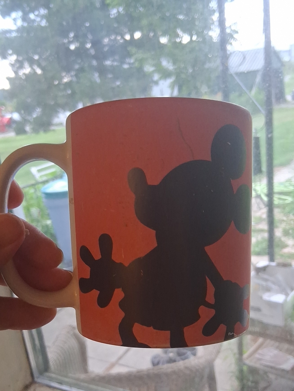 Disney Orange and Black Silhouette Character Mug